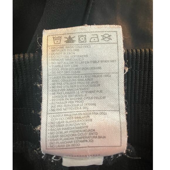 Nike Fit Dry Women's Black w/ White Stripe Sweatpants Pull-On W/Zip Pocket SZ L - Picture 11 of 12